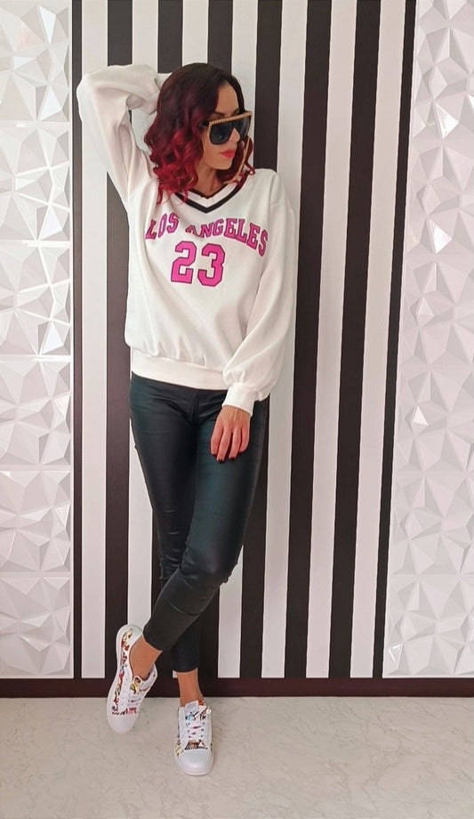 Sweatshirt LA White Suranska Shop 