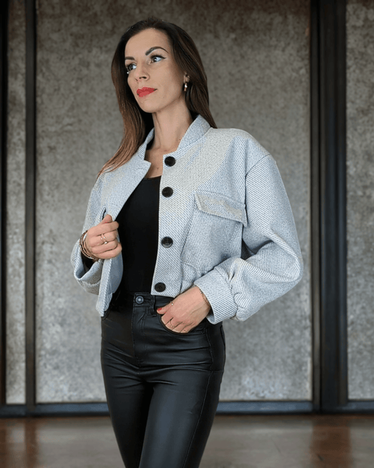 Jacket Bomber Nastia Light Gray Suranska Shop 