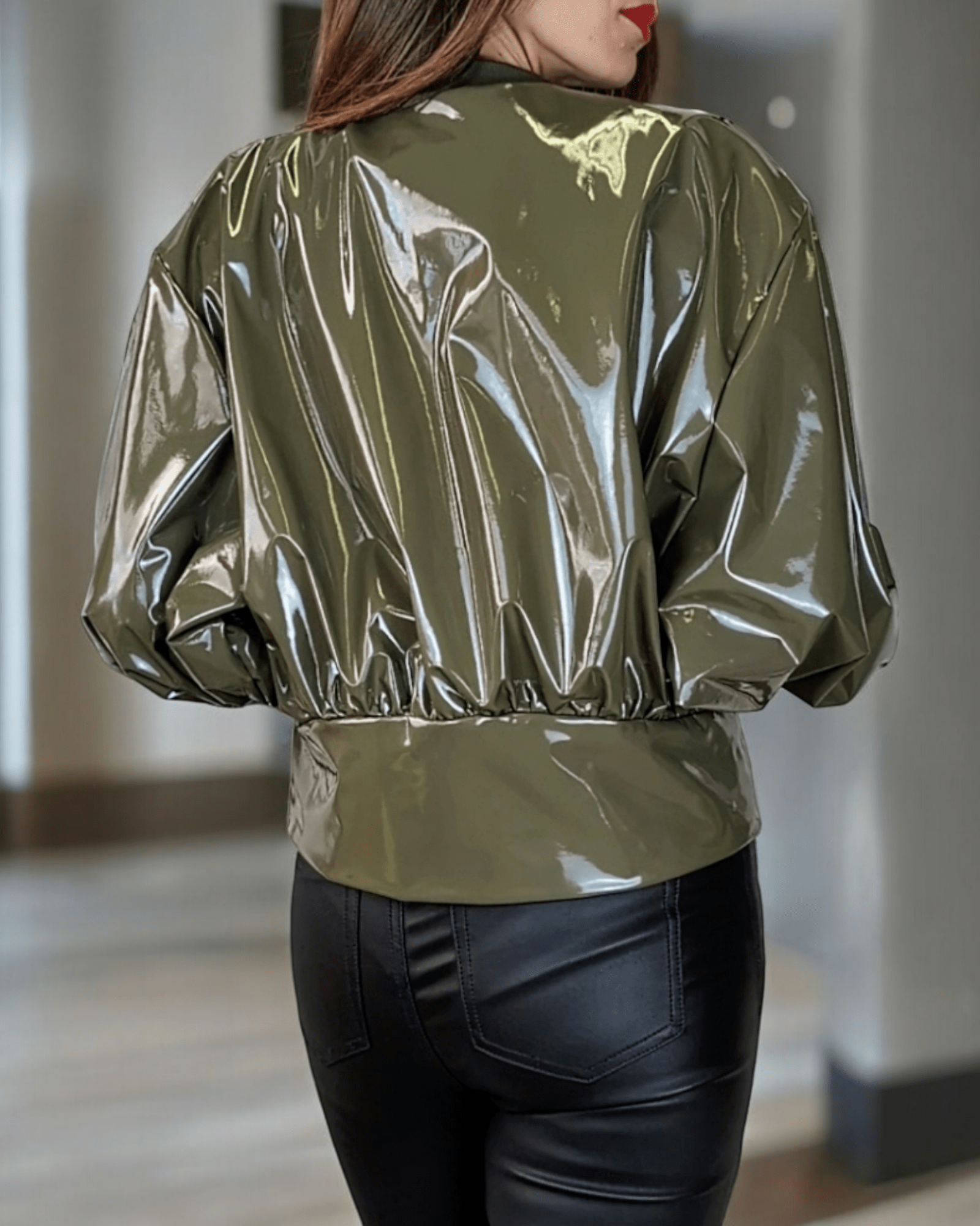 Jacket latex military green Suranska Shop 