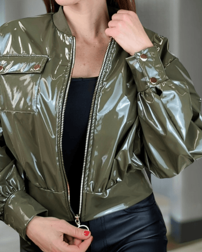 Jacket latex military green Suranska Shop 