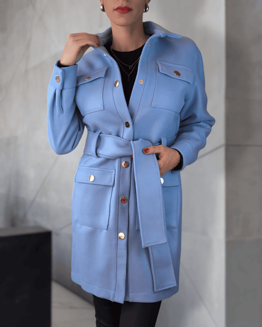 Belted mid-lenght coat coat Suranska Shop 